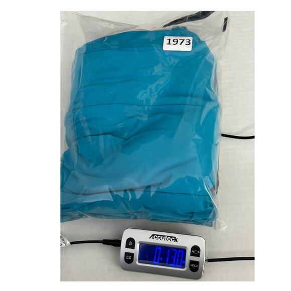 Athleta Drop In Tiered Dress Womens 1X Blue Sleeveless Tank Button Front Midi - Picture 11 of 11